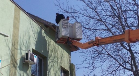 Автовишка под наем. Услуги с автовишка
